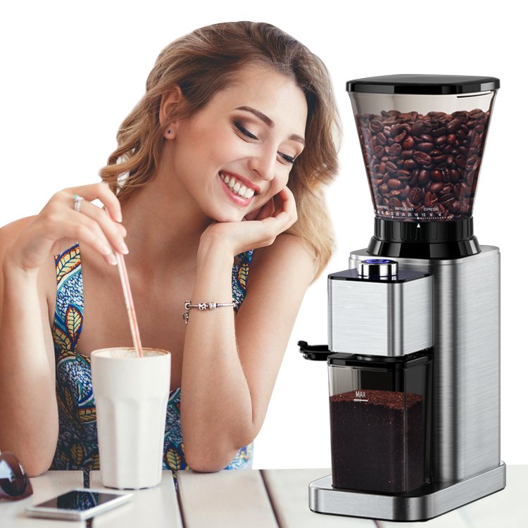 Dc Motor Super Fine Set 304 for Sale Premium Luxury With Coarseness Settings Coffee Bean Grinder