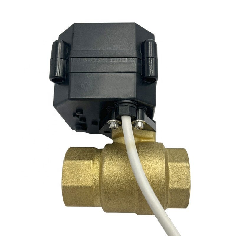 2 Way Dn15 20 25 32 220v Electric Motor Actuator Actuated Automatic Brass Shut off Ball Valve Water Treatment Auto Flow Control