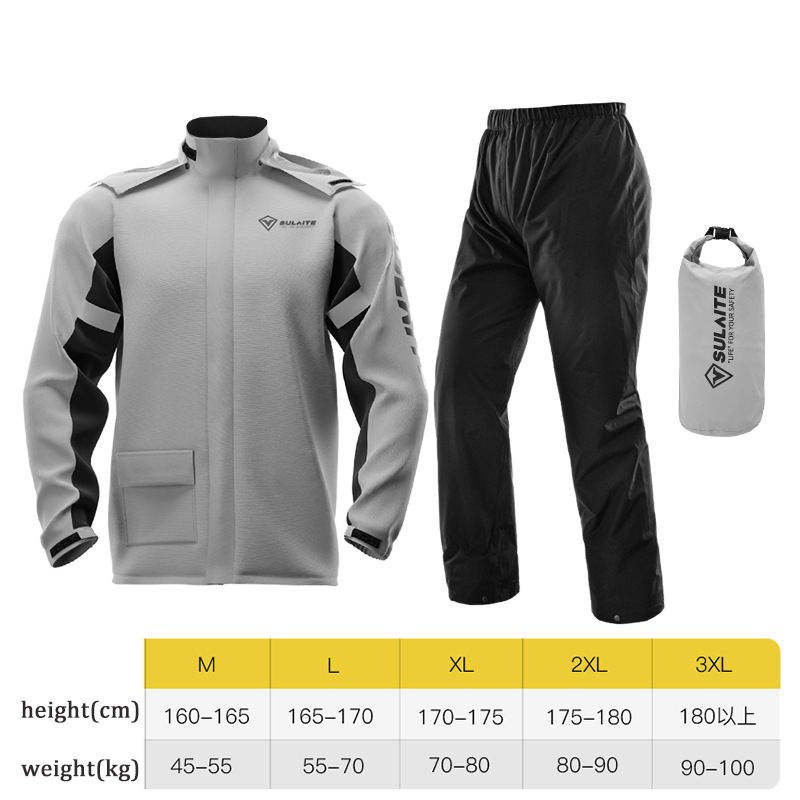 Custom Motor Rainwear Mens Waterproof Motorbike Rain Suit Jacket Reflective Raincoats for Motorcycle Riders