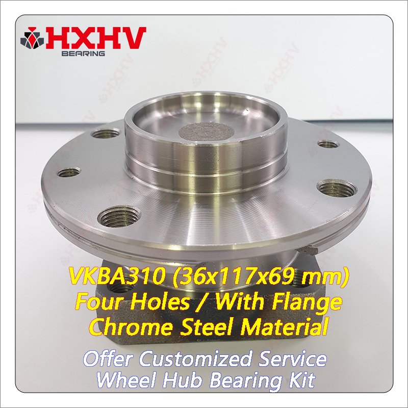 VKBA310 4400919 654W0561 4 Pcs Rim Hole Number Chrome Steel 36x117x69 mm HXHV Wheel Hub Bearing Kit