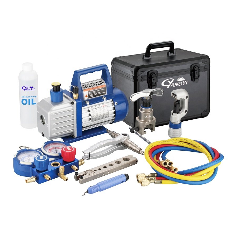 R32 Series Vacuum Pump Manifold Gauge Tube Expander Multifunctional Refrigeration Tools Kit FT-8B Air Conditioner Service Tools