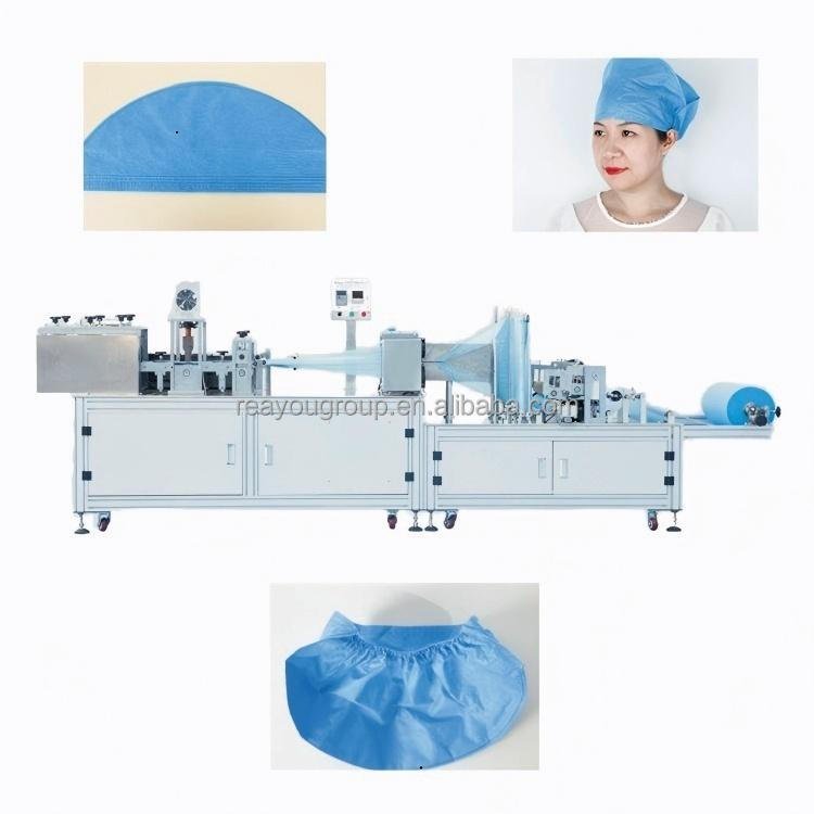 2025 Newest Full-Auto Headband Medical Protective Head Cover Non-Woven Disposable Headgear Doctor Nurse Hat Cap Making Machine