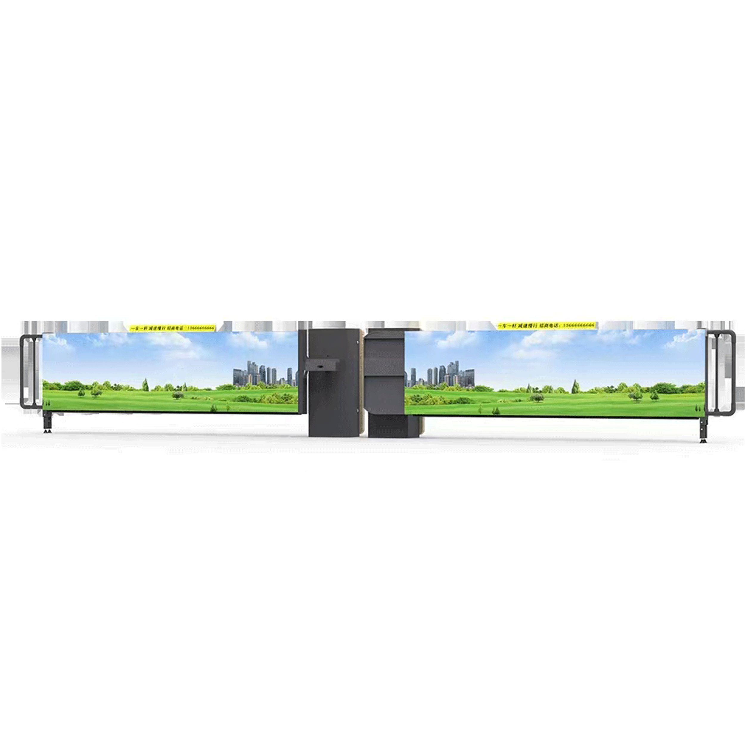 Fabric Light Box Advertising Parking Car Barrier Gate 24v Dc Brushless Motor Auto Adjustable Parking Boom Barrier