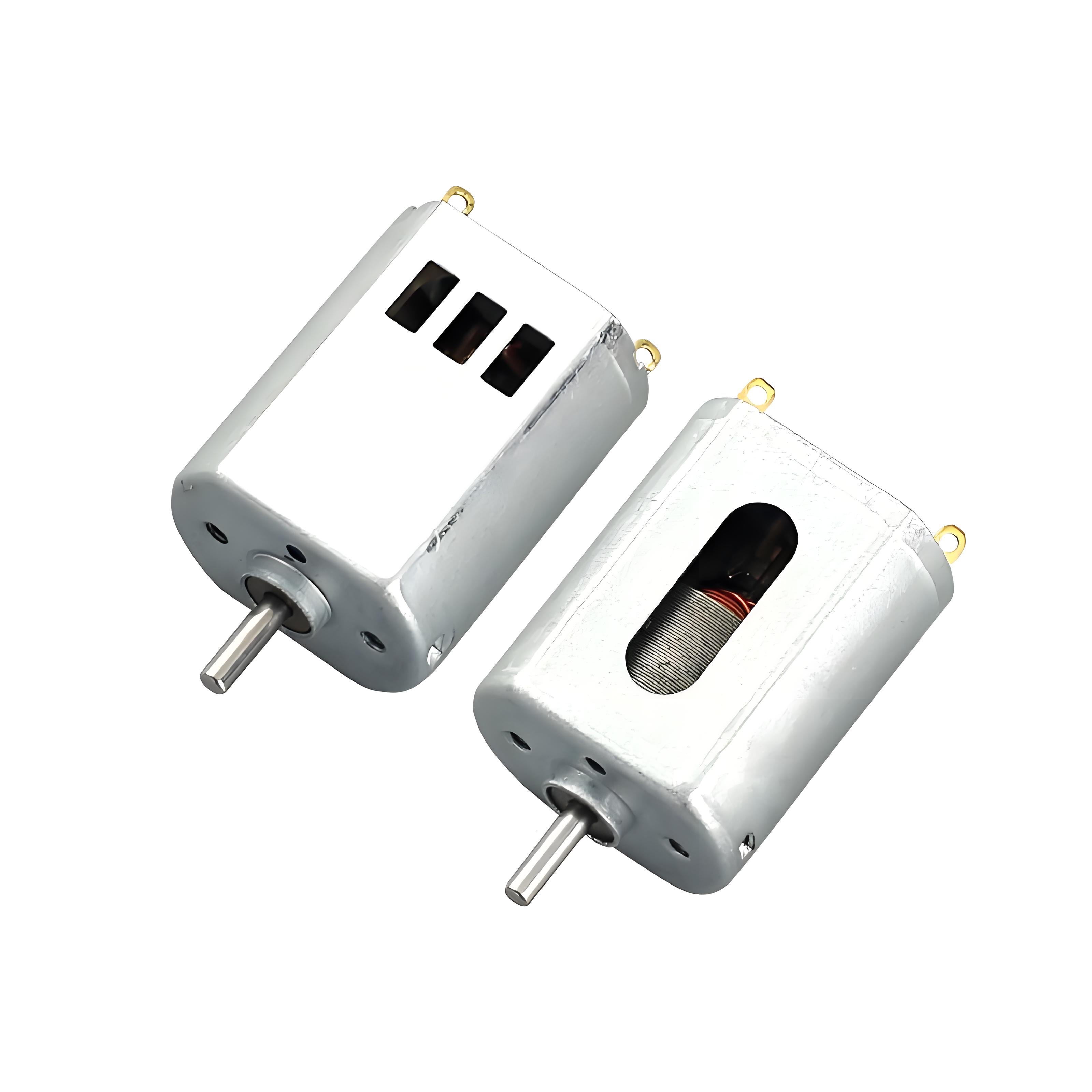 FK-130 Customizable High-Speed 72000rpm DC Motor Nickel Plated Can Slot Car with Neo Magnet Phenolic Comm"
