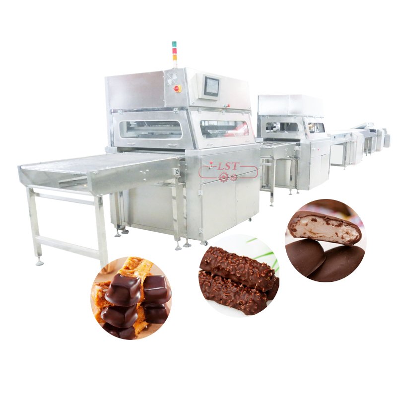 2019 New Different Capacity Auto Chocolate Sandwich Biscuit Enrobing Decorating Graland Machine