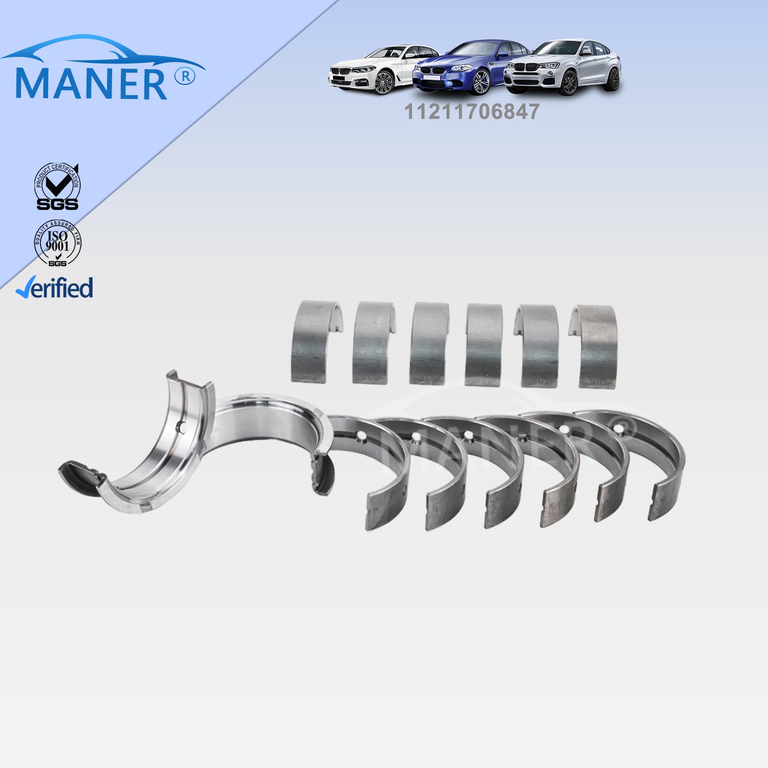 11211706847 Crankshaft Main Bearing for bmw 1 3 Compact Convertible Coupe AUTO PART MANER