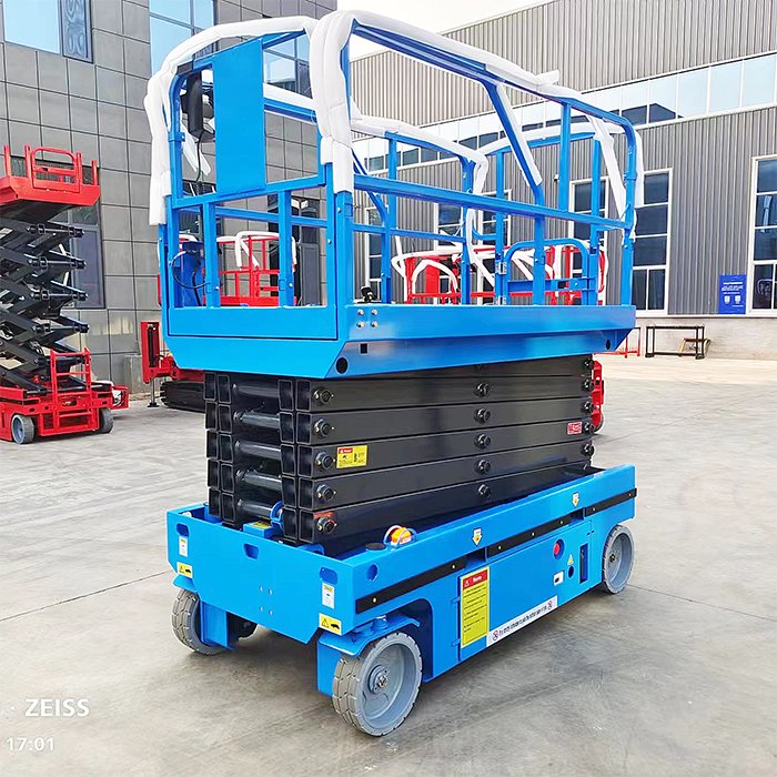 6M 12 Metre High Quality Aerial Work Platform 450KG Man Lift 4 Wheels Fully Automatic Walking Auto Electric Scissor Lift