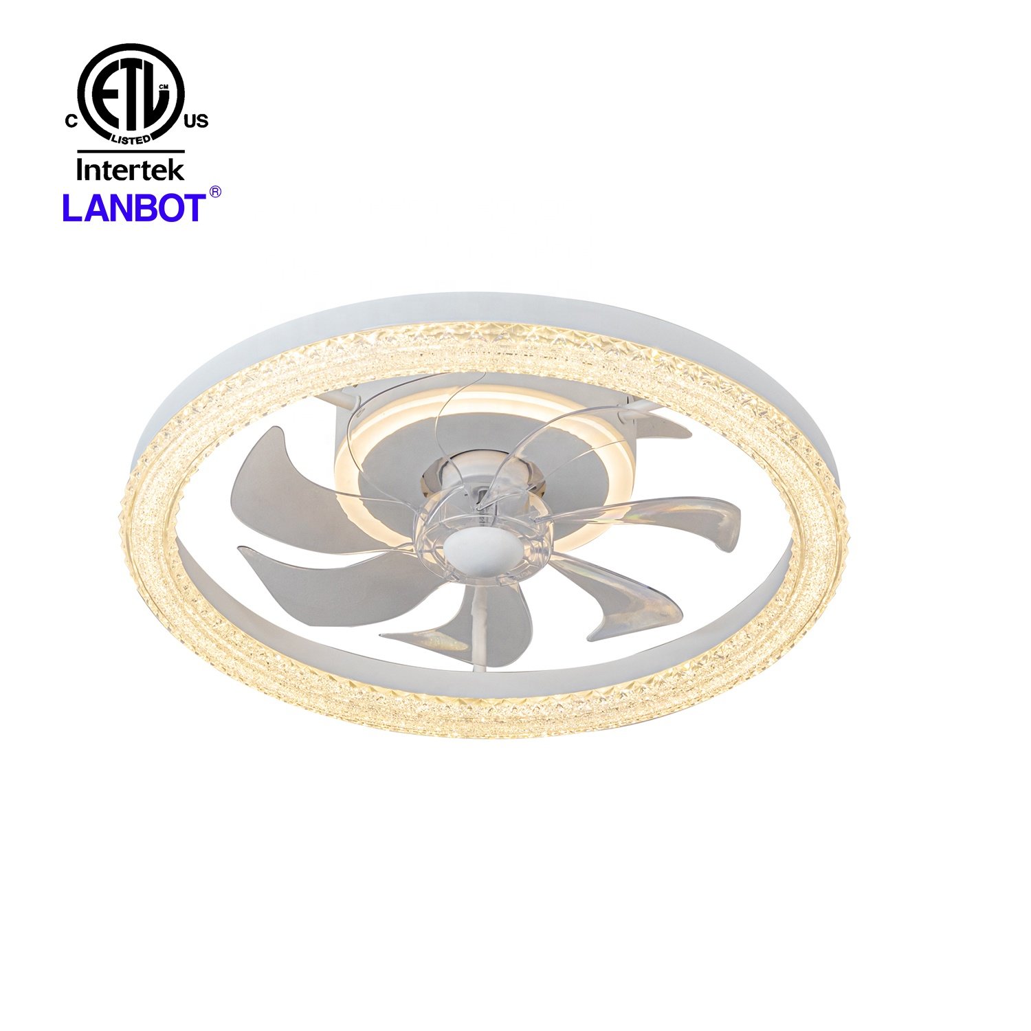 Fan Ceiling 42inc Country Ceiling Fan Retro Lanbot ETL FCC Iron Leaf Luxury Bedroom Living Room Crystal Ceiling Fans With Light