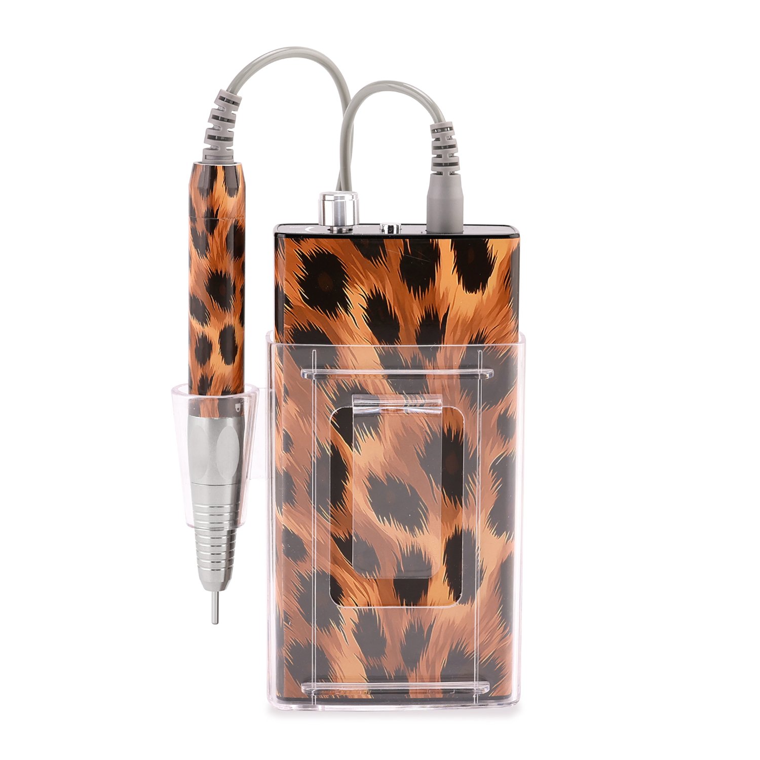 Leopard Style Aluminium Alloy Casing 35000 RPM Brushless Motor Nail File Professional Nail Drill Machine