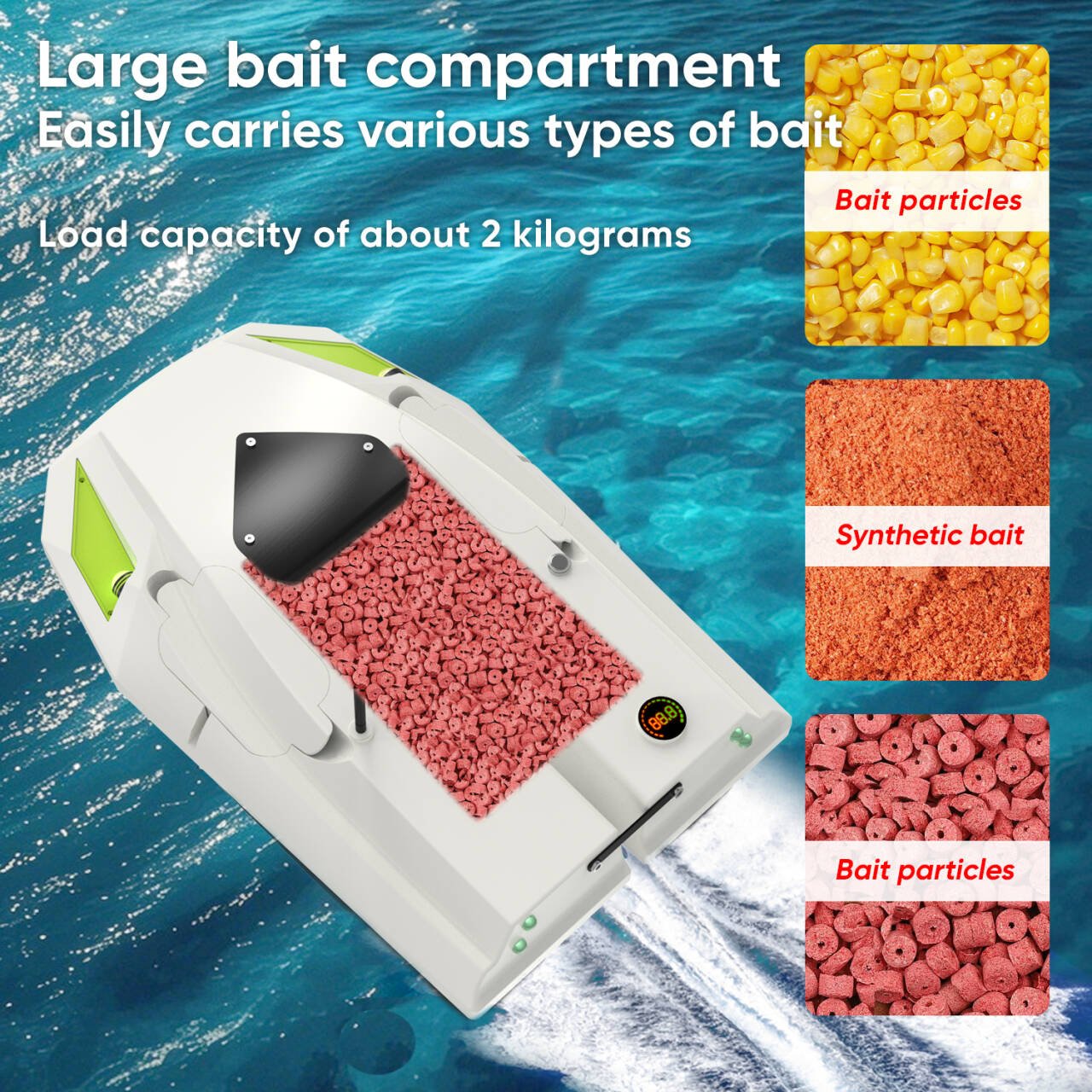 100 GPS Carp Fishing Bait Boat High Power at High Speeds with 2KG Load Remote Control RC for Fishing Product Bait Boats