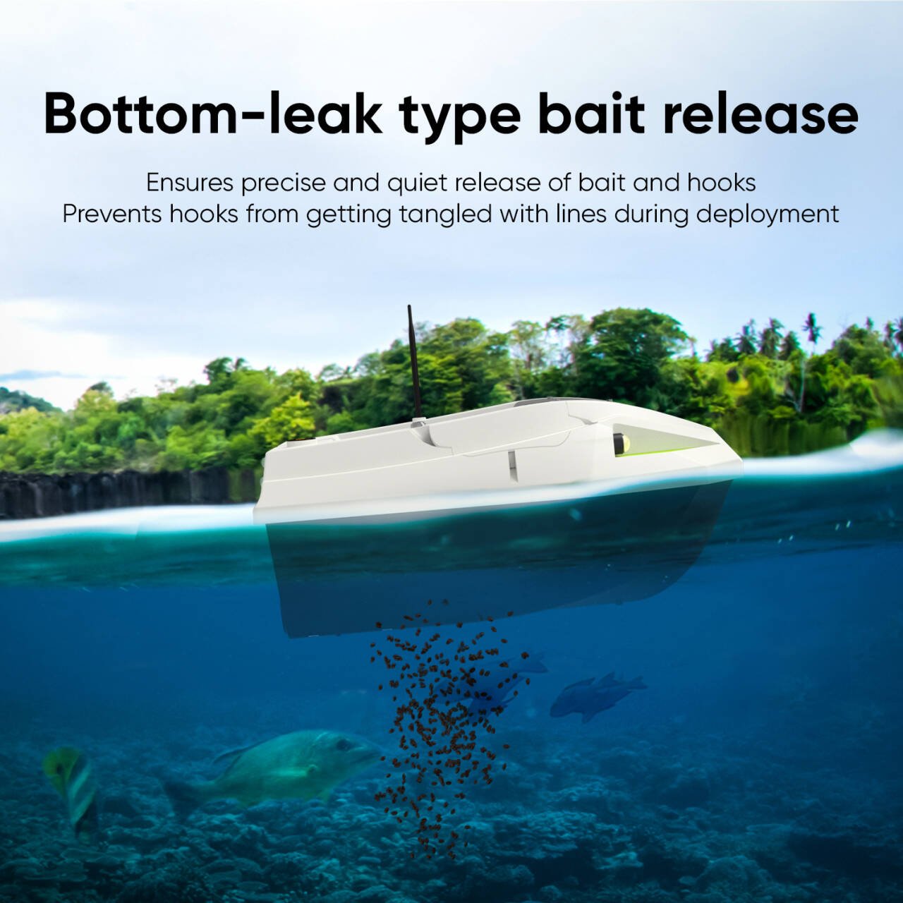 100 GPS Carp Fishing Bait Boat High Power at High Speeds with 2KG Load Remote Control RC for Fishing Product Bait Boats