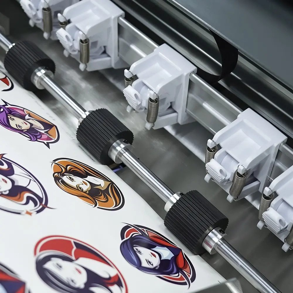Stepping Motor Adhesive Sticker Digital Die Cutting Machines Auto Feeding A3 A4 Sheet Label Kiss Cut Die Cut with QR Code
