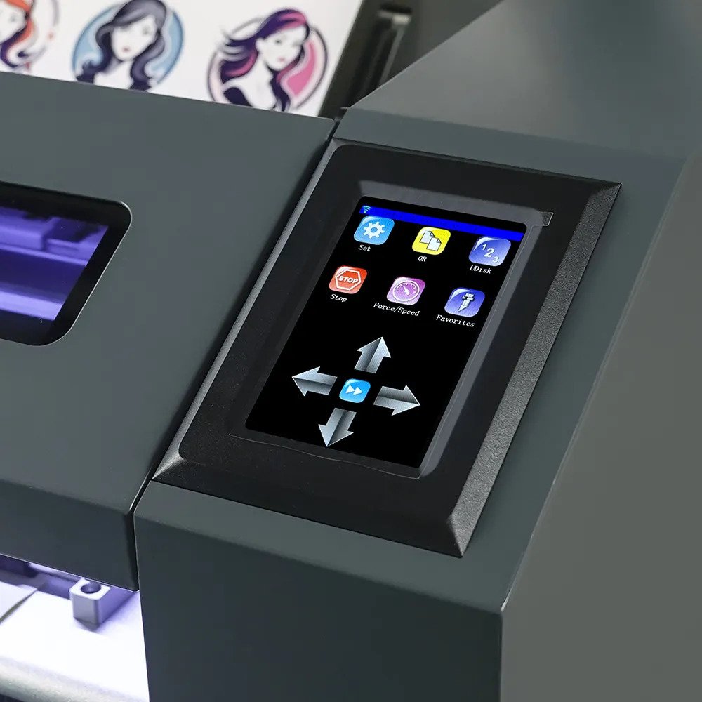 Stepping Motor Adhesive Sticker Digital Die Cutting Machines Auto Feeding A3 A4 Sheet Label Kiss Cut Die Cut with QR Code