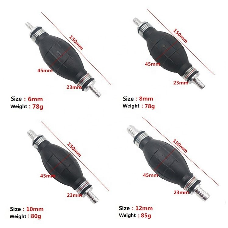3/8 10mm One Way Fuel Pump Line Hand Primer Bulb Car Marine Boat Diesel Cutting and Moulding Processing Service