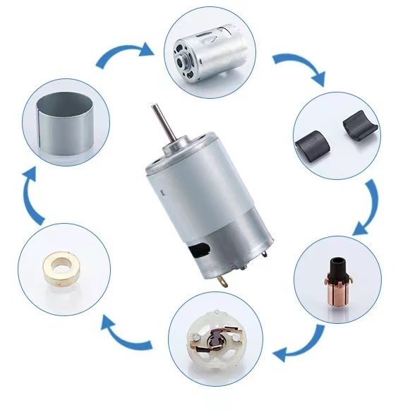 Factory Supply 555 Mini DC Motor for Electric Screwdriver Hand-Held Electric Drill Micro Motor