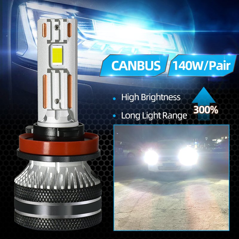 Ship in 24H Faros Focos Led Lampadas Faros Auto Lighting System 140W 50000Lm Luz H13 H4 9007 Lamp Motor Headlamps Led Headlight