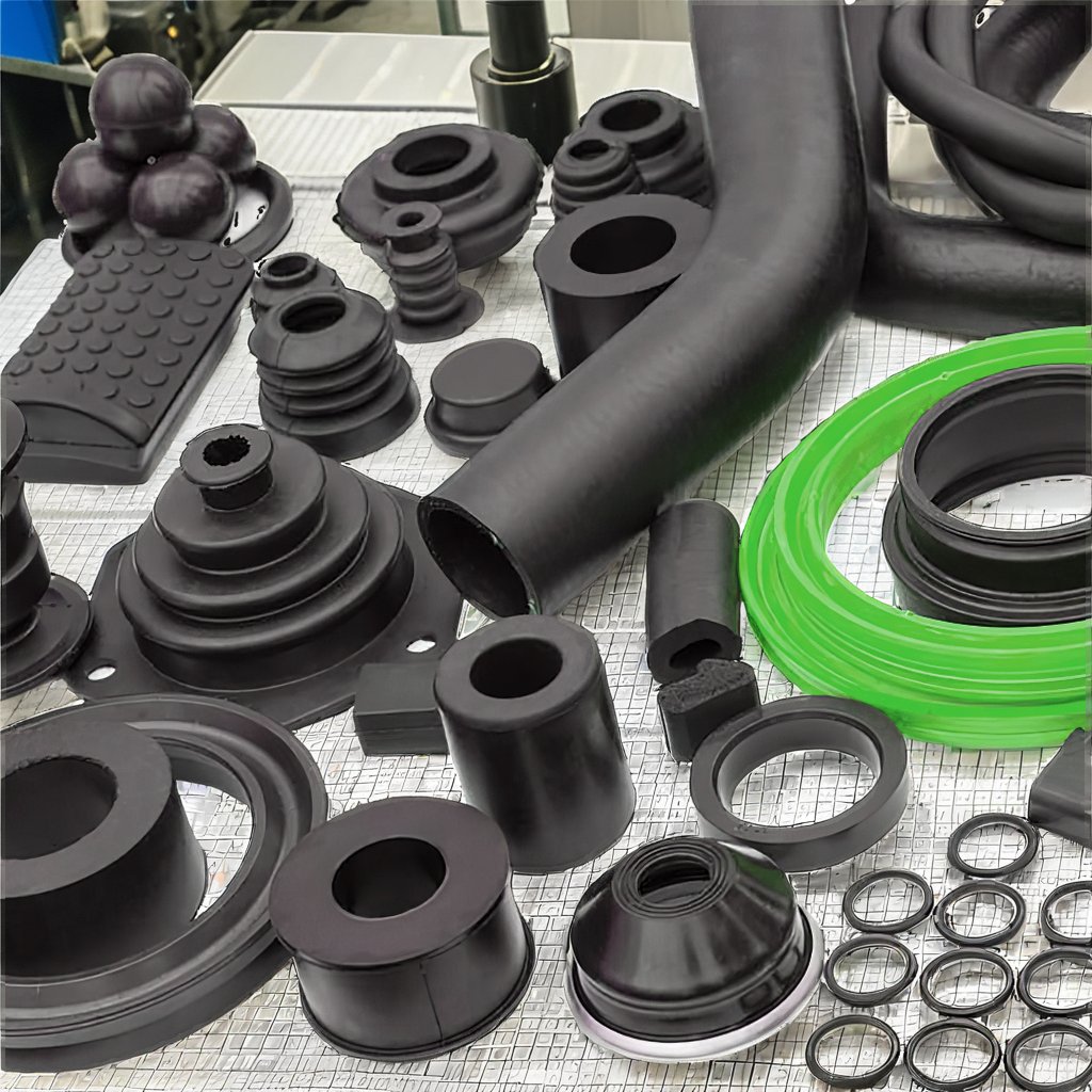 Custom Auto Motor Vehicle Accessories NR CR NBR EPDM Molding Compression Moulding Rubber Parts PVC Flat Gaskets Sealing