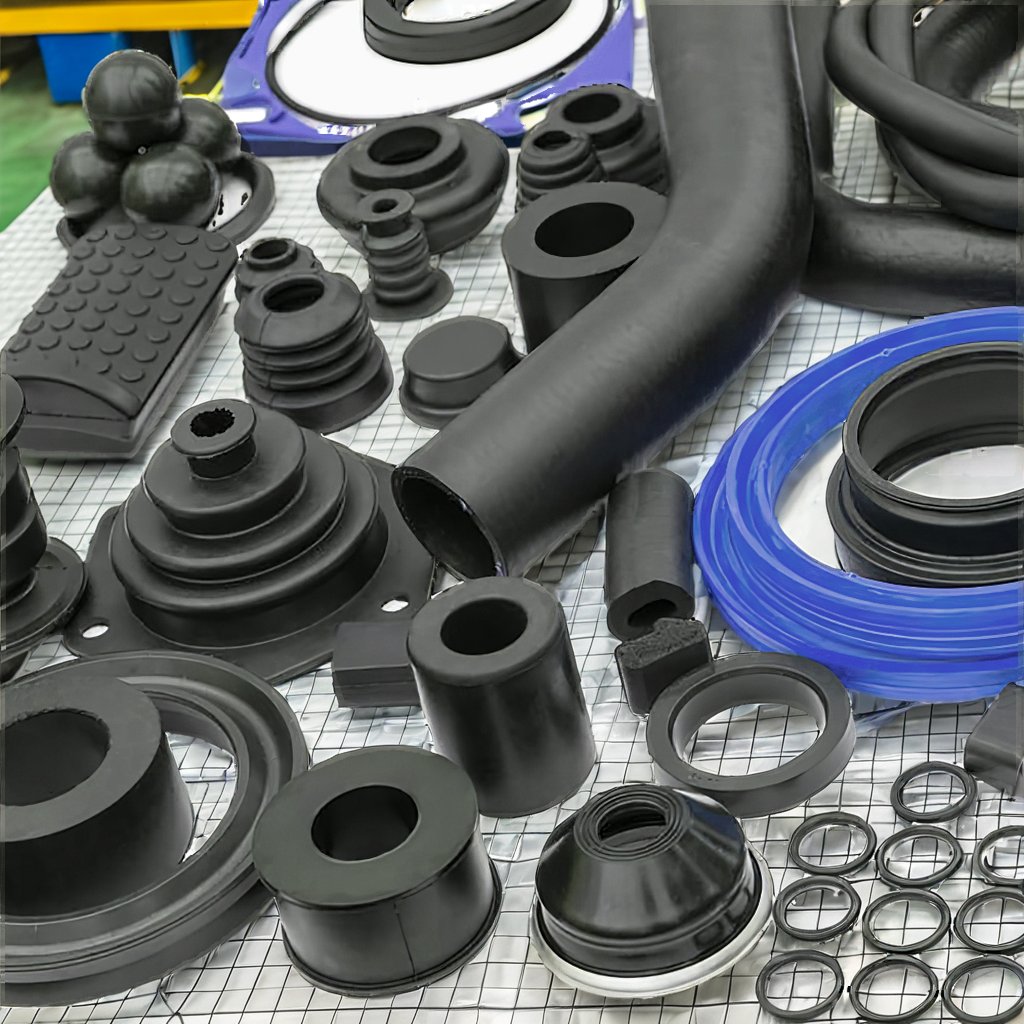Custom Auto Motor Vehicle Accessories NR CR NBR EPDM Molding Compression Moulding Rubber Parts PVC Flat Gaskets Sealing