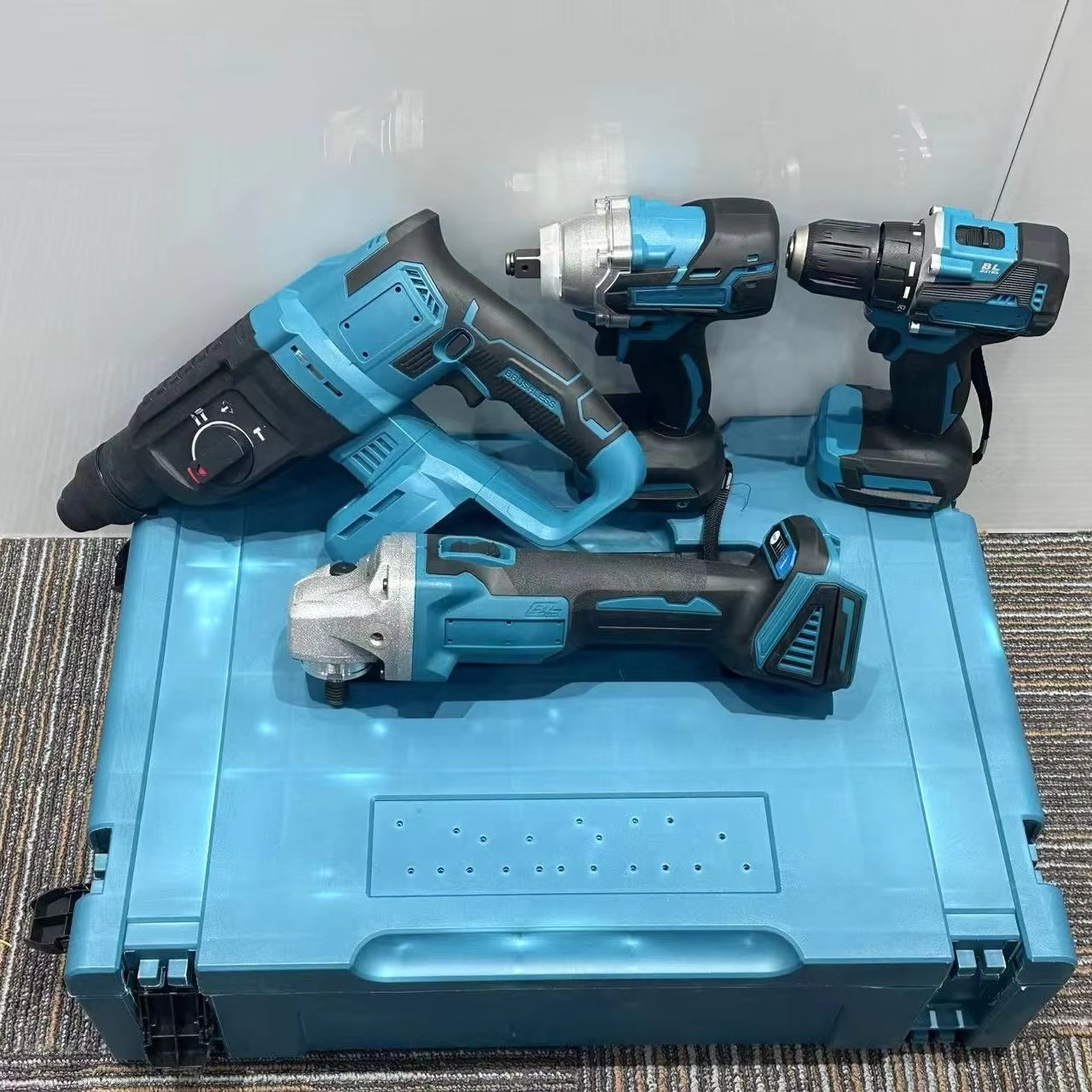 Factory Discount 4 in 1, 3 in 1, 2 in 1 Brushless Power Tools Lithium Battery Cordless Power Tool Set