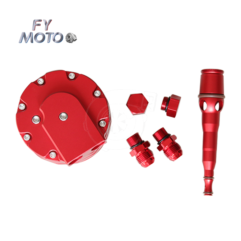CNC Billet Oil Cooler Filter Lid Cover Cap AN10 Fittings 2 Sensor Ports for BMW M52 M54 M56 E46 E39 E60 E61 X3 X5 Z3 Z4