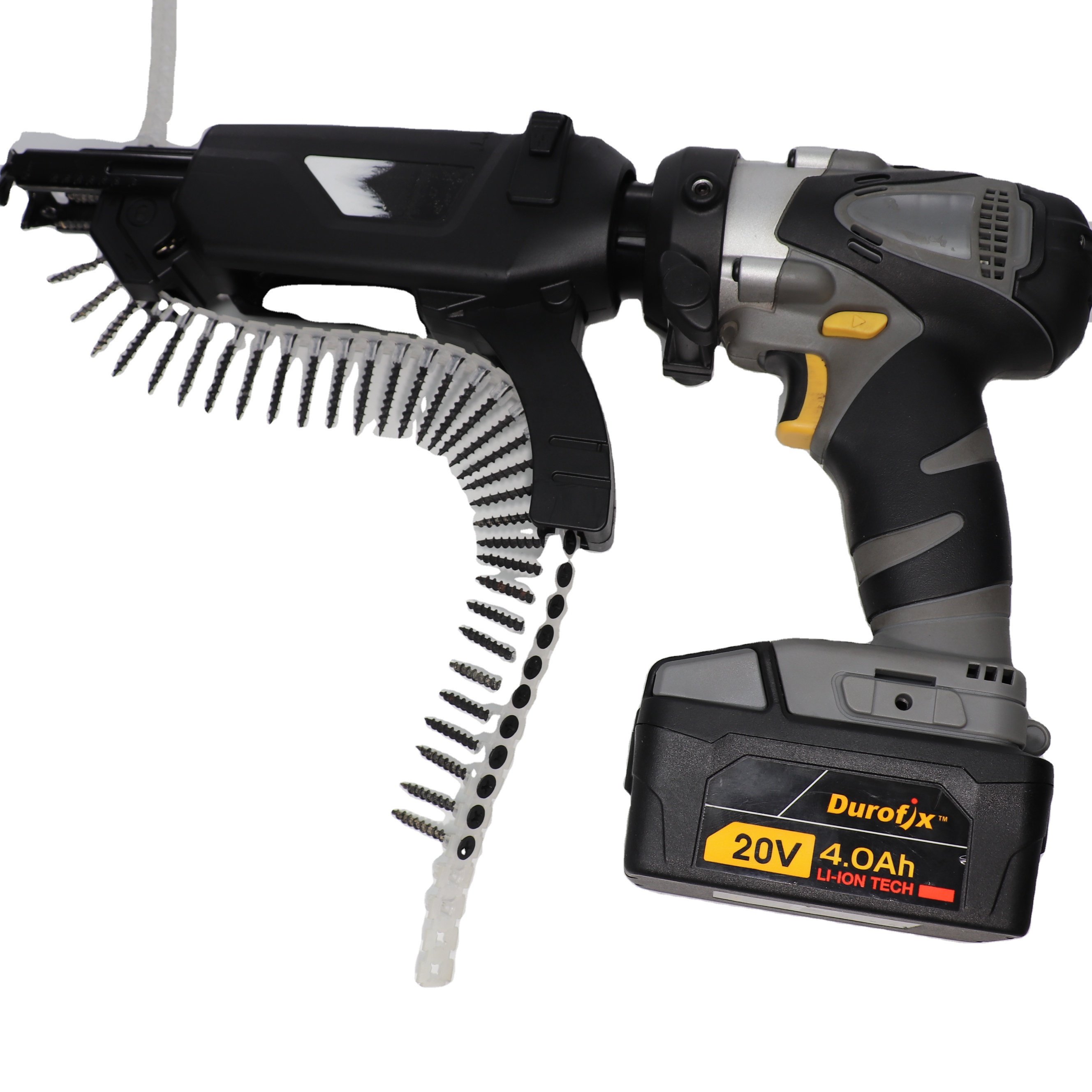 Auto Feed Cordless Drywall Collated Screw Lithium Battery Gun 2in1 Screwdriver for Drywall Screw