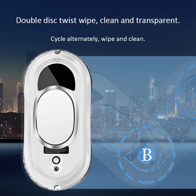 Remote-Controlled Vacuum Robot Window Cleaner Self-Cleaning Water Glass Cleaner for Household Car Outdoor Home Auto Outdoor Use