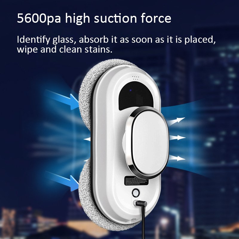 Remote-Controlled Vacuum Robot Window Cleaner Self-Cleaning Water Glass Cleaner for Household Car Outdoor Home Auto Outdoor Use