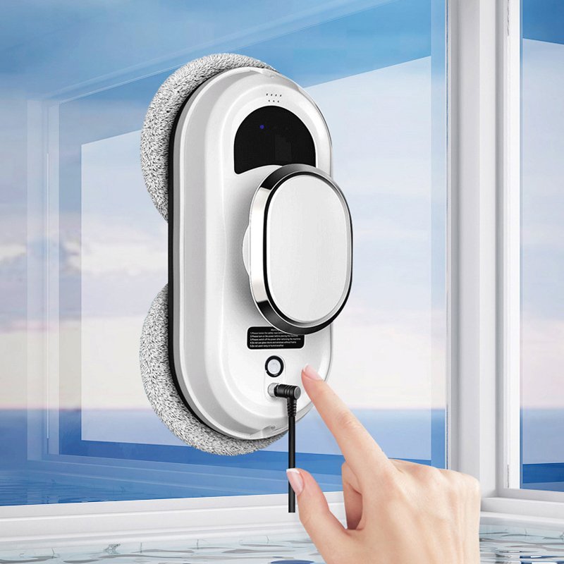 Remote-Controlled Vacuum Robot Window Cleaner Self-Cleaning Water Glass Cleaner for Household Car Outdoor Home Auto Outdoor Use