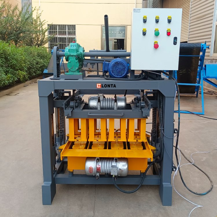 LONTA QMJ4-40 Semi Automatic Electric Interlock Hollow Paver Mould Cinder Cement Concrete Brick Block Making Machine Brique