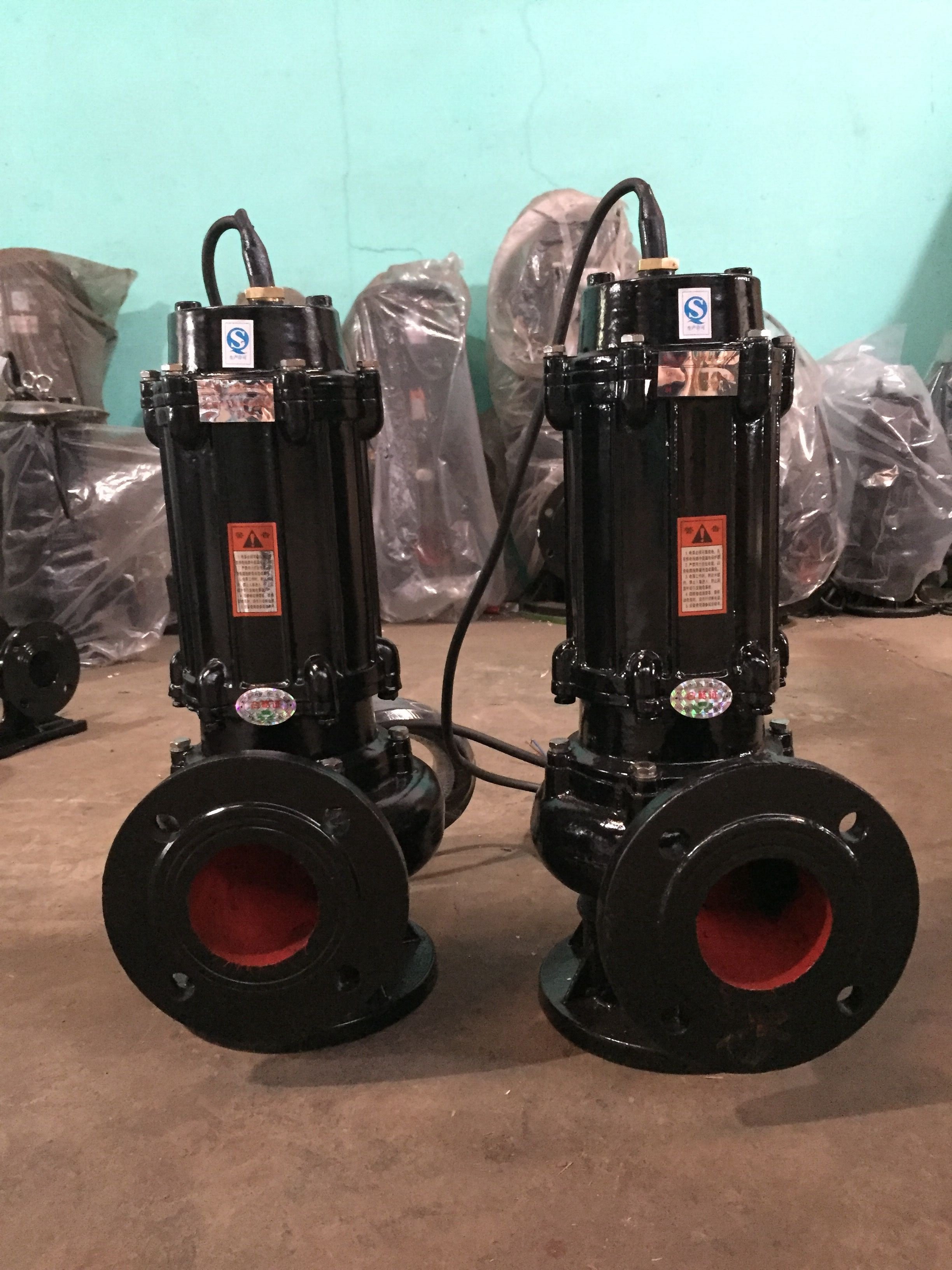 1 5kw Submersible Sewage Cast Iron Non-clog Submersible Sewage Pump Wq Details Centrifuga Waste Sludge Pump Complete with Motor