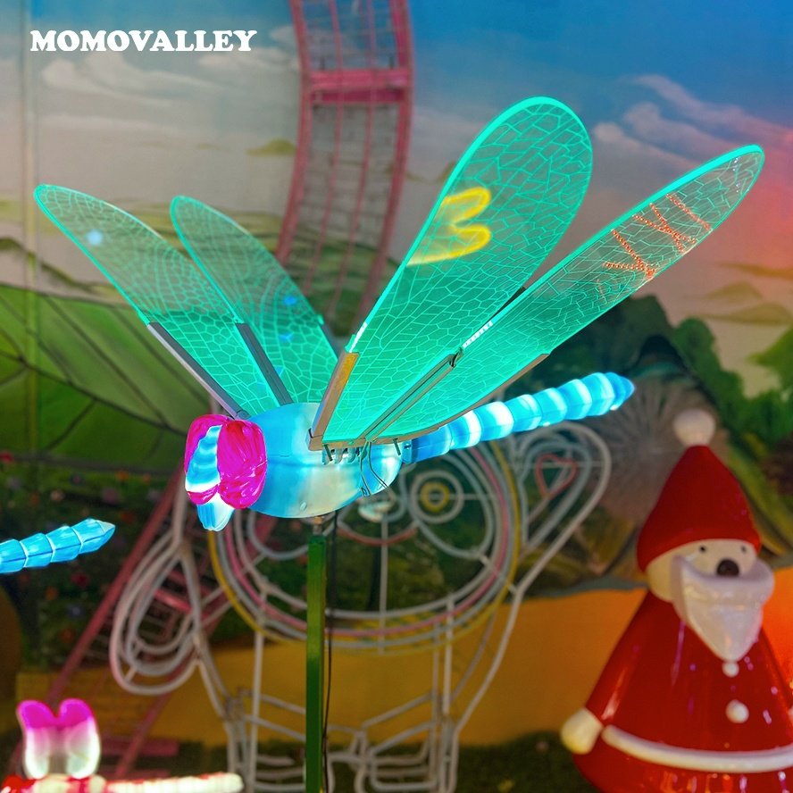 Hot Sale 120Cm Led Motif Light Dragonfly of Fluttering Light Decorative Lamp for Garden Christmas Party Halloween Display