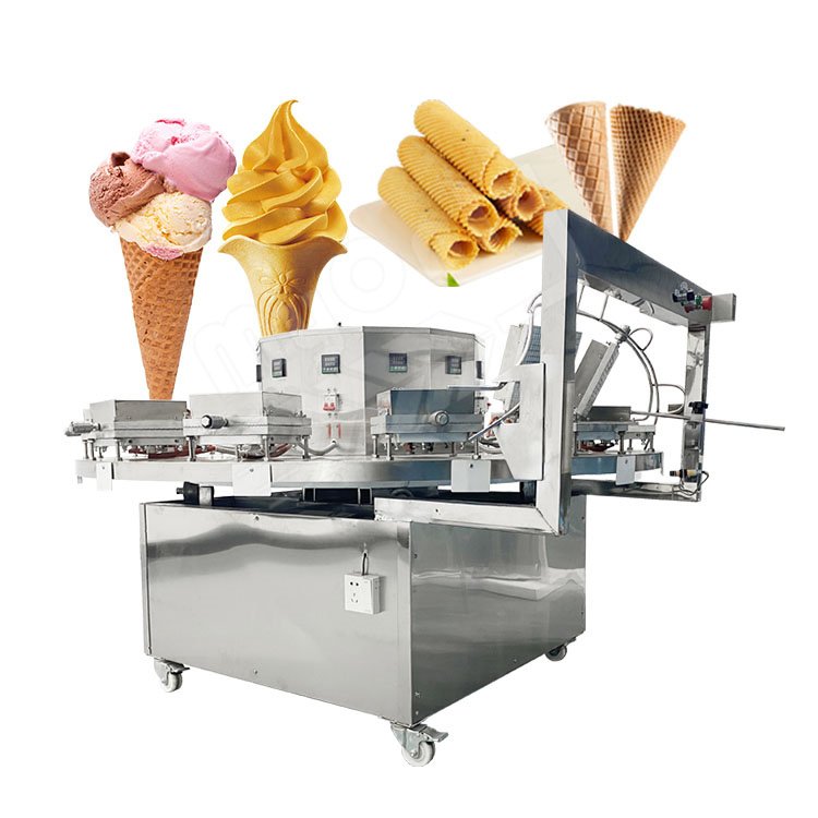High Capacity Waffle Ice Cream Incense Cones Making Machine