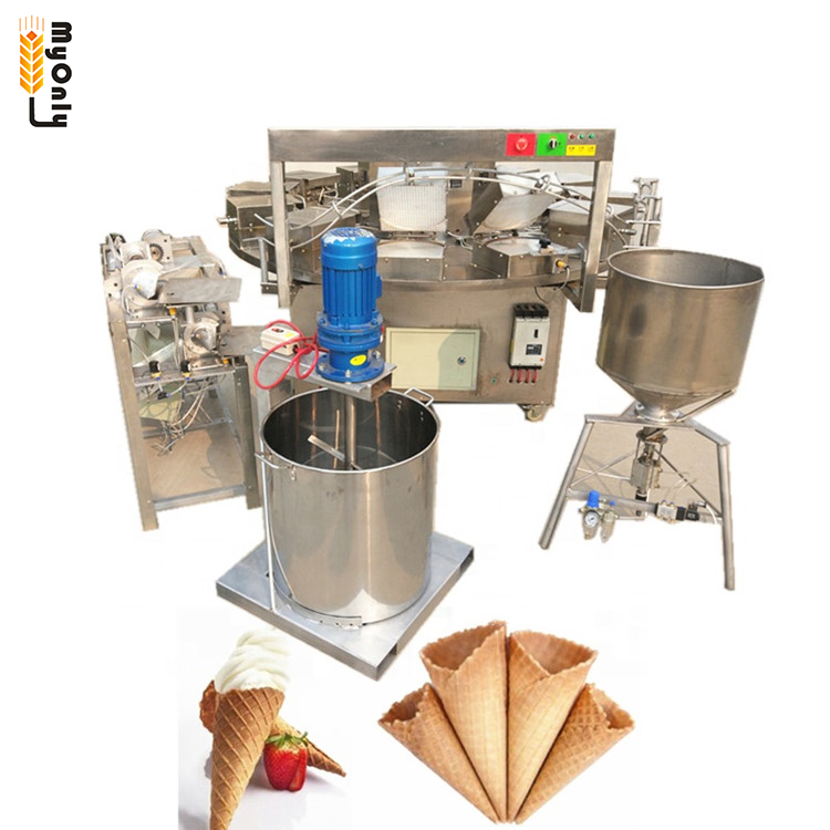 High Capacity Waffle Ice Cream Incense Cones Making Machine