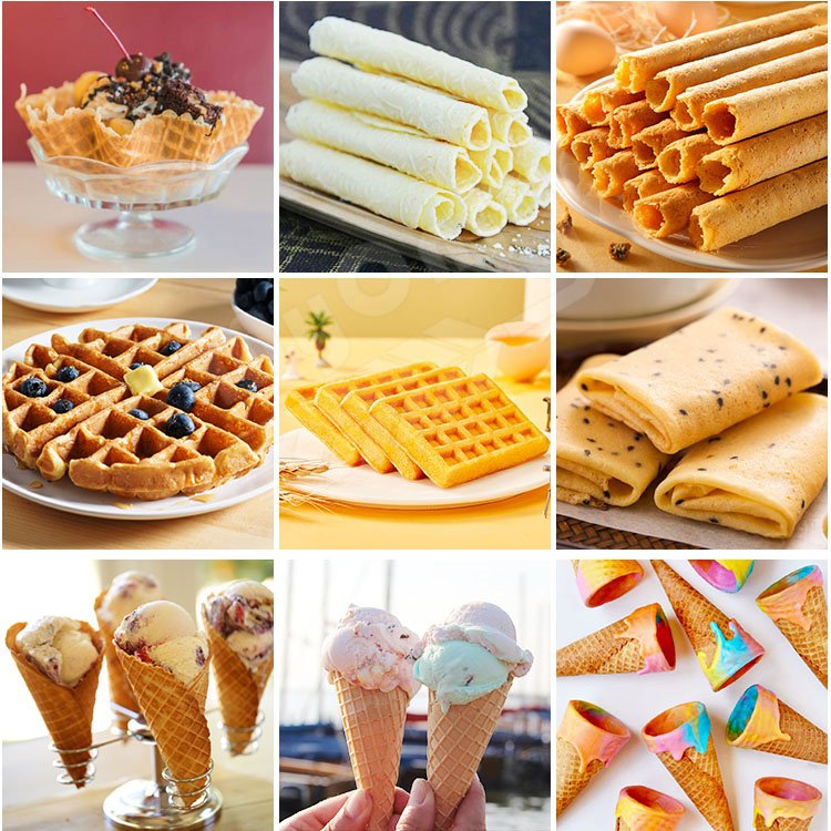 High Capacity Waffle Ice Cream Incense Cones Making Machine
