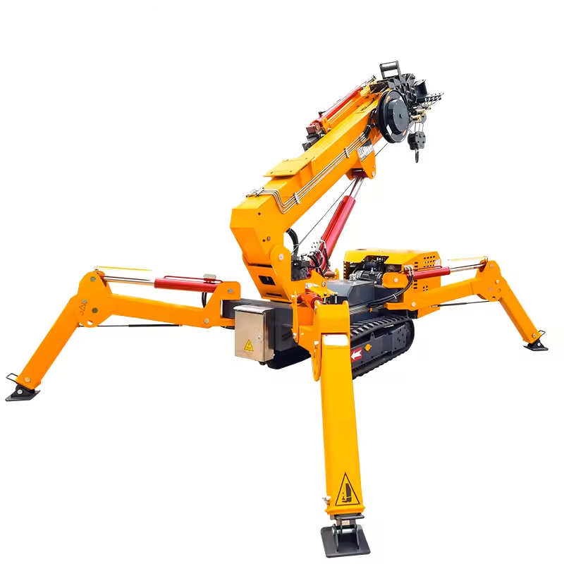 Hydraulic Crawler Cranes Battery Operated Construction Equipment Electric Electric Movable Hoist Spider Crane