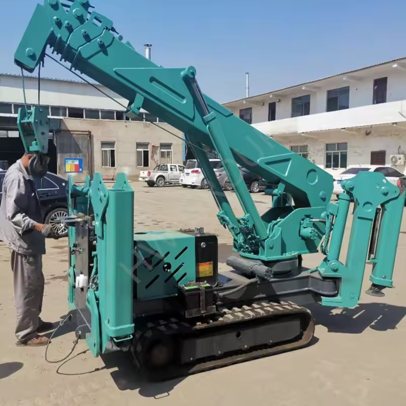 Hydraulic Crawler Cranes Battery Operated Construction Equipment Electric Electric Movable Hoist Spider Crane