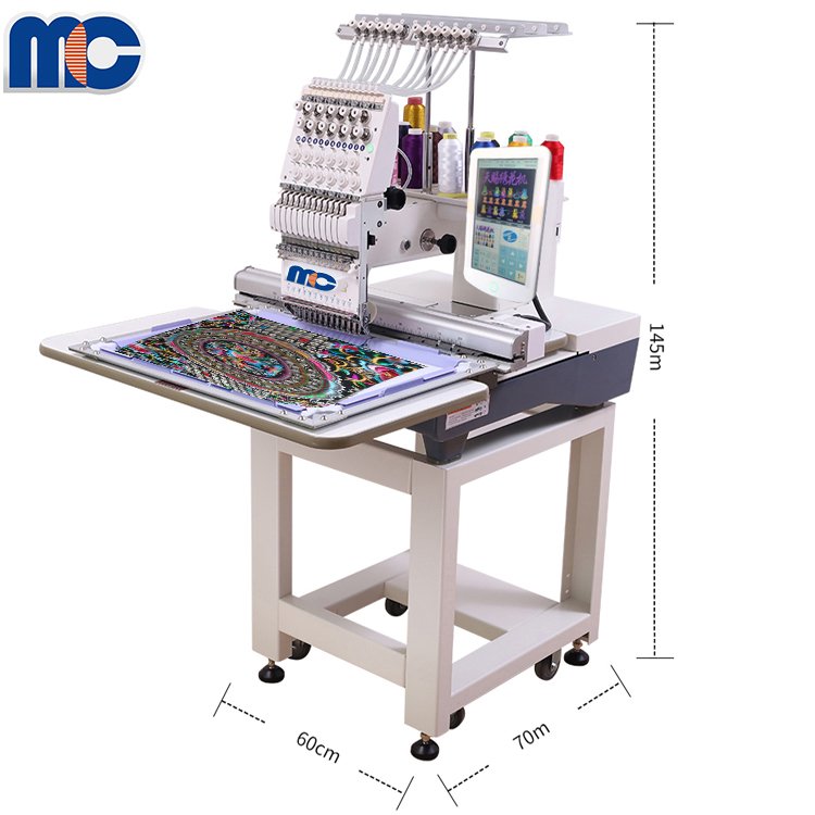 China Supplier Cheapest 1/2/4 Heads 9/12/15 Needles Auto Smart Home Clothes Garment Factory Use Embroidery Machine