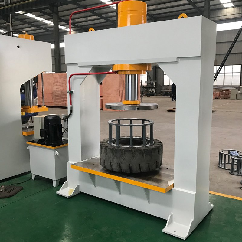 H Frame Hydraulic Press Tyre Change Machine for Solid Forklift Tyre