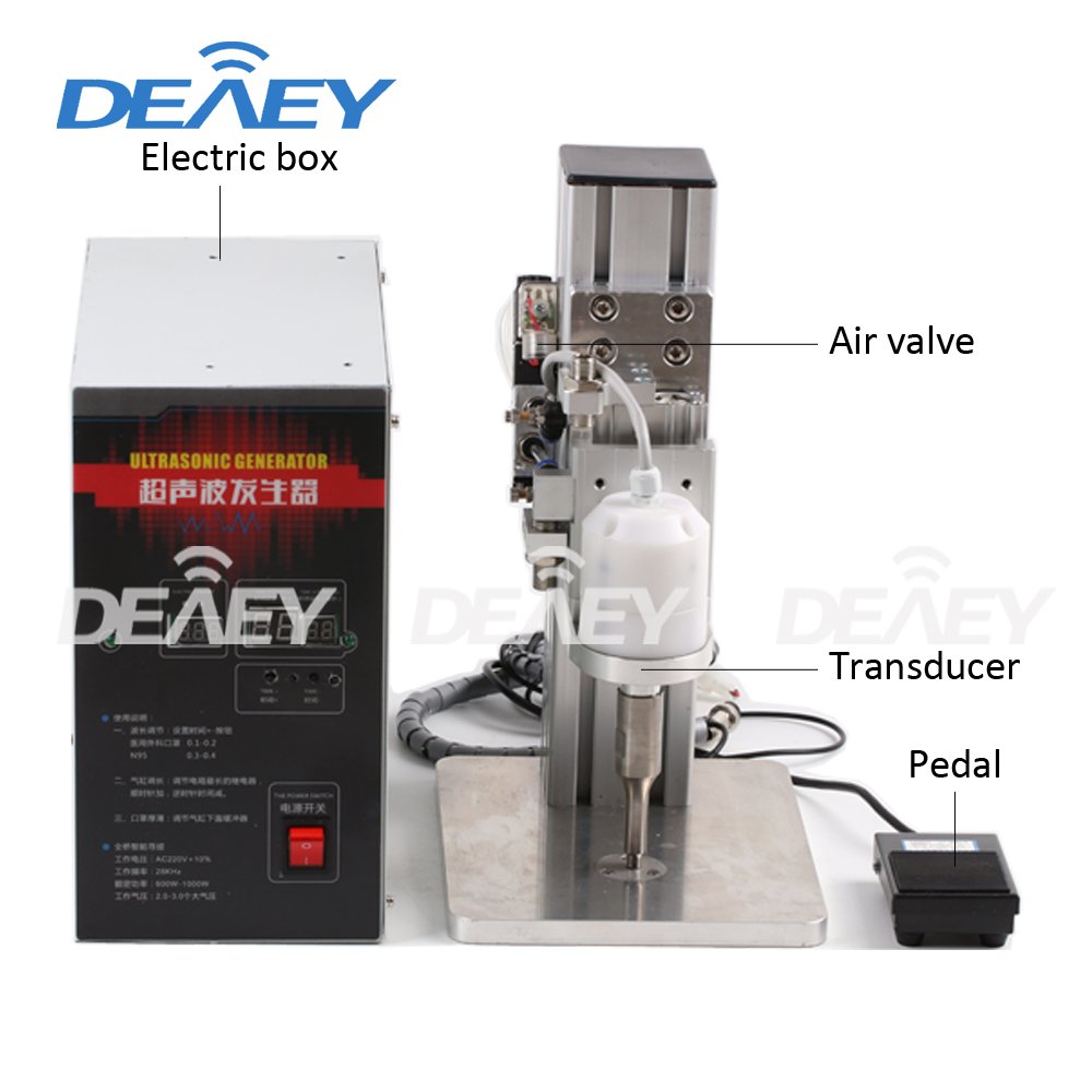 28KHz 800W Ear Loop Automatic Earloop Hand Held Ultrasonic Welding Machine