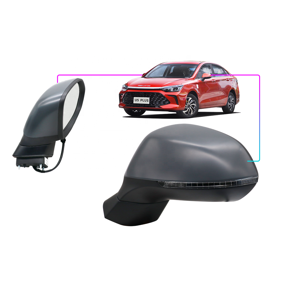 For BAIC High-quality Auto Parts New D50U5 U5 PLUS U5 BEIJING Folding Rearview Mirror A00090374