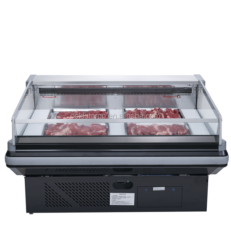 Commercial Open Counter Top Serve Over Cold Food Fresh Meat Display Refrigerator Case Fridge