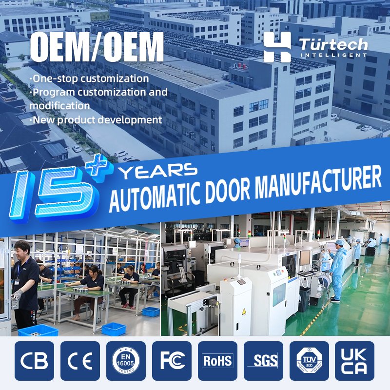 TURTECH SW100 SLIM Big Upgrade High Performance Easy Simple Installation Adjustment Reliable Automatic Swing Glass Door Motor