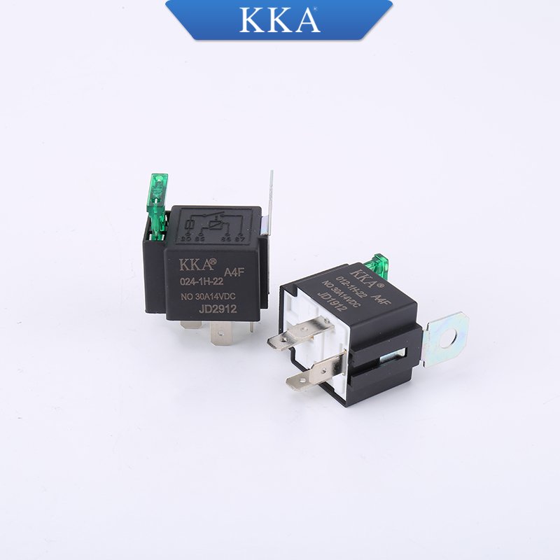 KKA-A4F 30A Automotive Fuse Relay Kit 12V/24V 4pin/5pin New 40A Auto Relays with Metal Bracket and Wire Harness for Cars