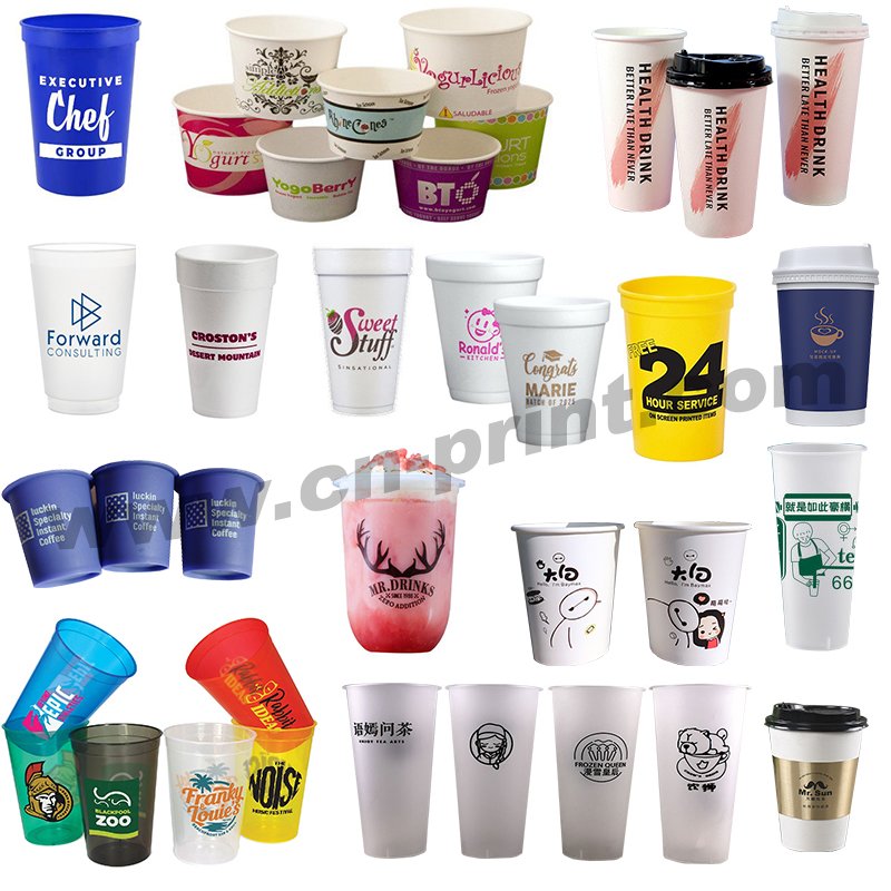 LC Brand Full Automatic Screen Printing Machine for Foam Paper Milk Tea Cup Plastic Drink Cup with Color Sensor-New Condition