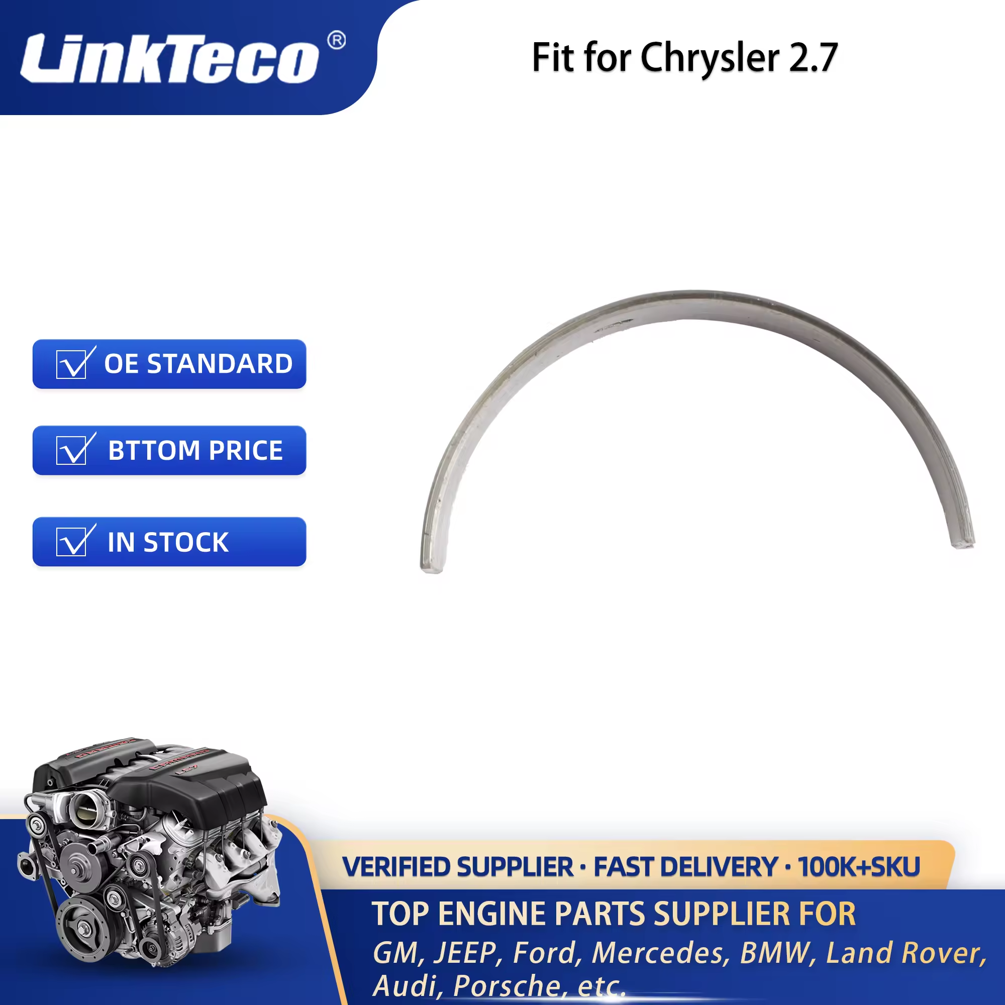 Linkteco Con-Rod Bearing +0.5 for Jeep Grand Cherokee RAM 1500 EcoDiesel L630 A630 EXF 3.0L 2011-2021 68147234AA 68229245AA