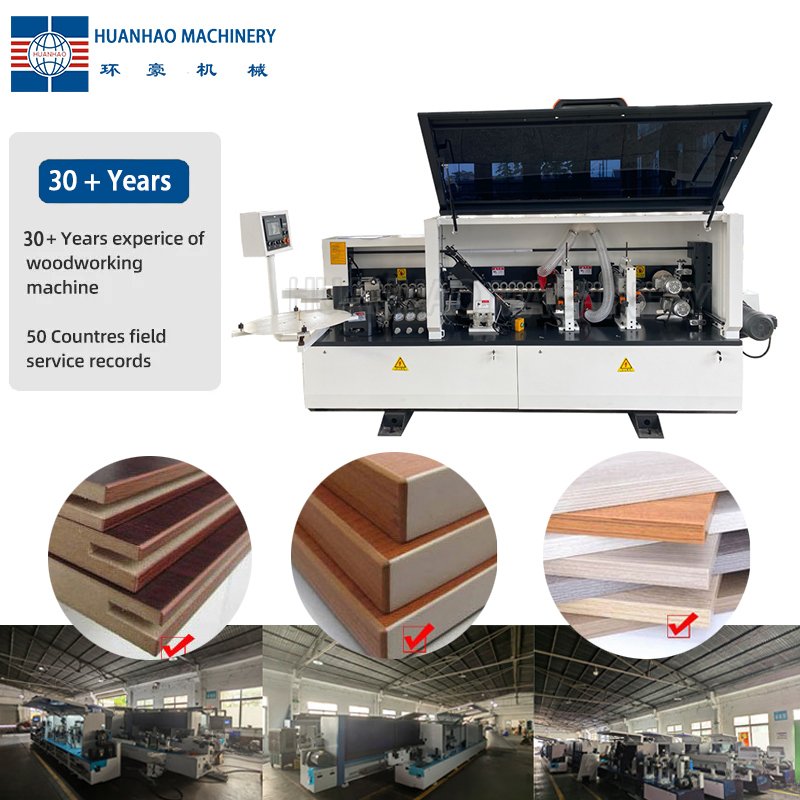 Furniture Board Automatic Edge Banding Machine Cabinet Door Edge Bander Auto Cutter Woodworking Banding Machines