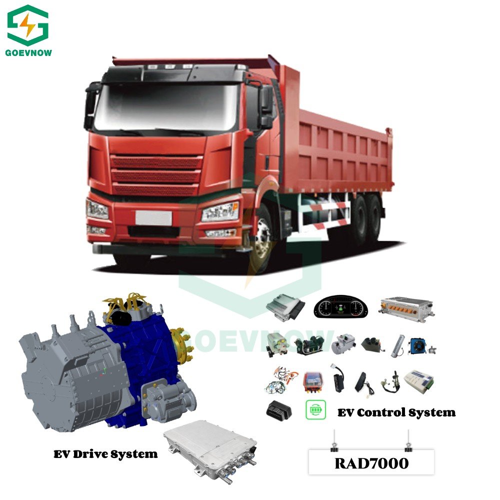 Goevnow EV Drive Control System Conversion Kit for 14-18T Truck RAD7000 Auto Electric Truck Conversion Kit Transmission Motor