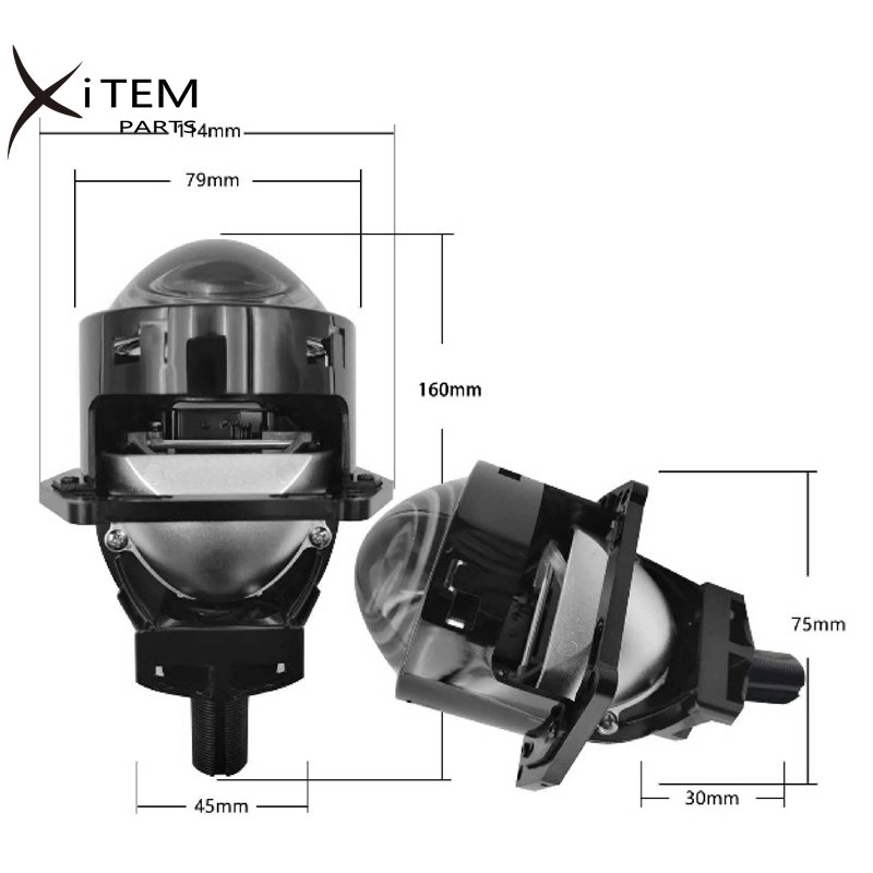 LED Projector Lens for Car Motor CSP 100W 150W 200W Auto Lighting System 2.5 3.0 Inch Bi LED Projector Lens
