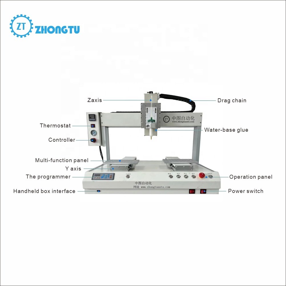 ZT-DJ441-02 LCD Glue Dispensing System Bonding Machine With 4 Axis for Glue Epoxy Adhesive Dispensing