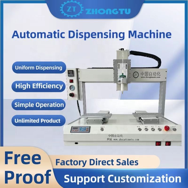 ZT-DJ441-02 LCD Glue Dispensing System Bonding Machine With 4 Axis for Glue Epoxy Adhesive Dispensing